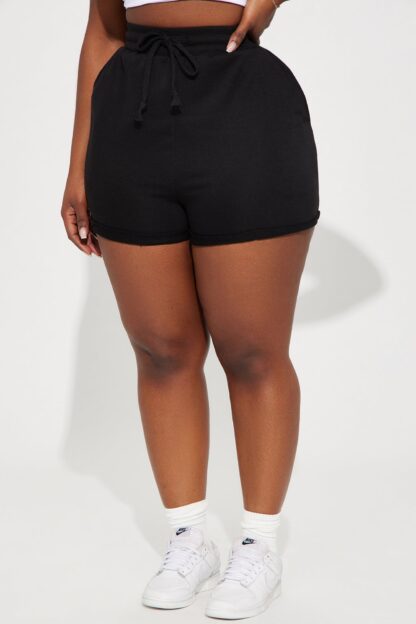 Shorts Gracie Cintura Alta con Cordón - Gris Jaspeado - Image 7