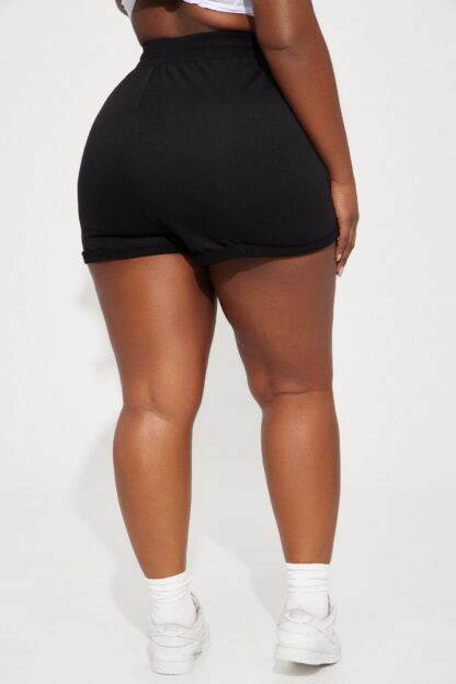 Shorts Gracie Cintura Alta con Cordón - Gris Jaspeado - Image 9