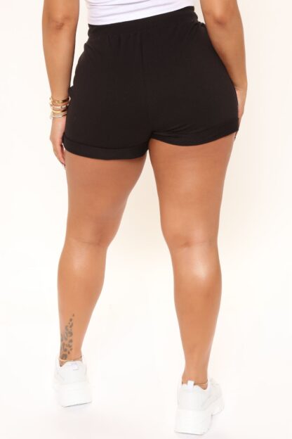 Shorts Gracie Cintura Alta con Cordón - Gris Jaspeado - Image 6