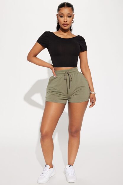 Short de Descanso Tiro Alto - Negro - Image 14