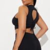 Top Deportivo de Cuello Alto para Pilates - Negro - Image 7