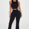 Top Deportivo de Cuello Alto para Pilates - Negro - Image 2