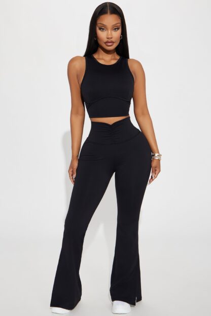 Top Deportivo de Cuello Alto para Pilates - Negro - Image 2