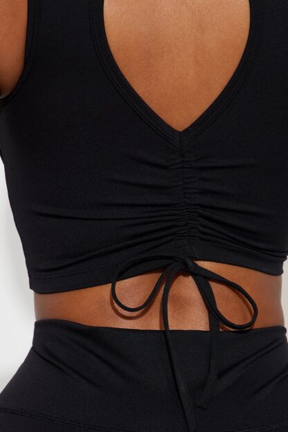 Top Deportivo de Cuello Alto para Pilates - Negro - Image 3